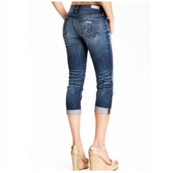 AG Adriano Goldschmied Stilt Crop Cigarette Jean Distressed - Picture 2 of 11